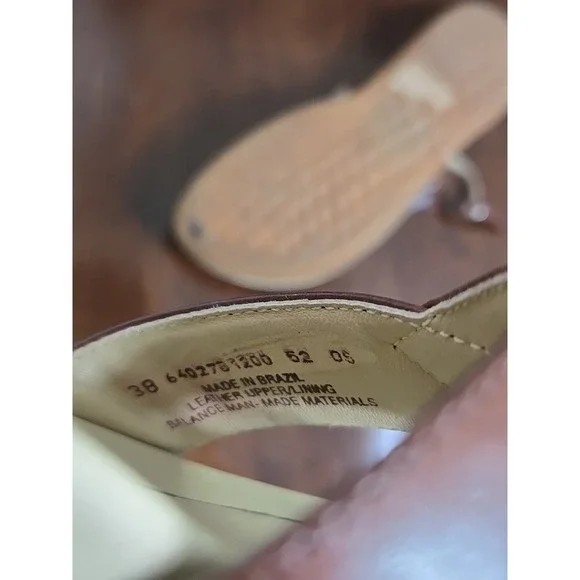 Dansko Sling Back Open Toe Womens Sandal Shoes Sz 38 Or US 8 Brown Leather - Picture 9 of 9